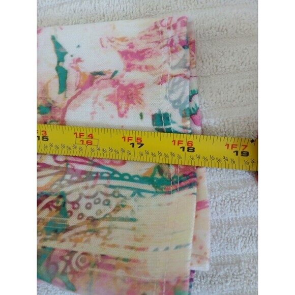 Narture Womens Beige Pink Green  V-Neck 3/4 Sleeve Floral T-Shirt Size Small - Picture 12 of 14